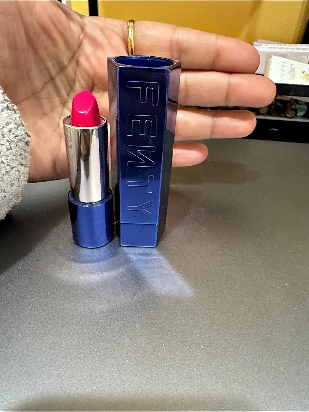 Fenty Beauty Fenty Icon Semi-Matte Refillable Lipstick Miss Candy Venom Pink NWT